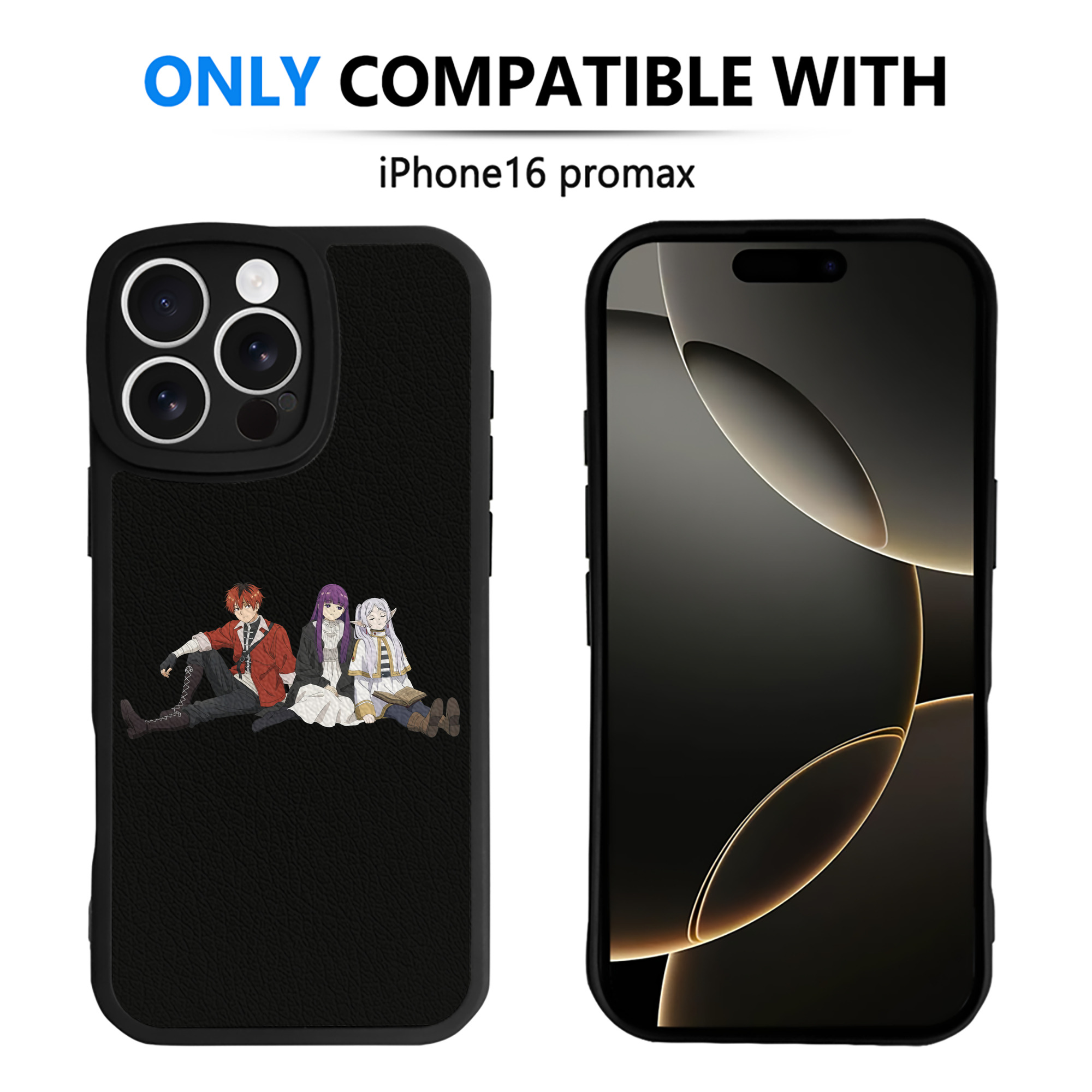 （画像用） 葬送のフリーレン Frieren 【iPhone 16シリーズ対応】シリコンスマホケース（レザー調） 材質：シリコン